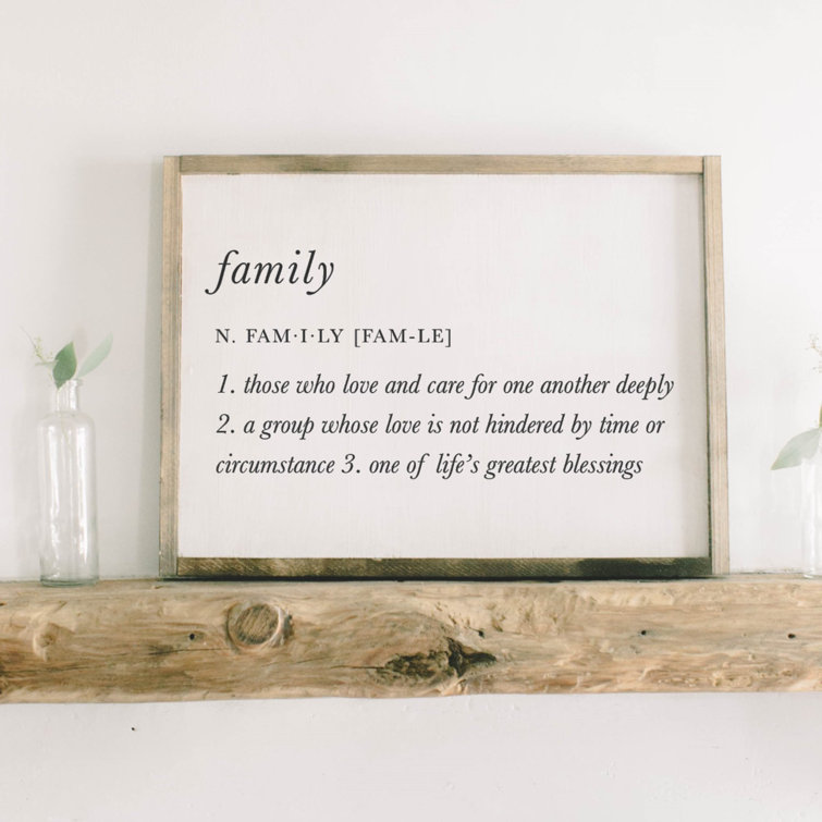 Gracie Oaks Family Definition Wall Décor Wayfair